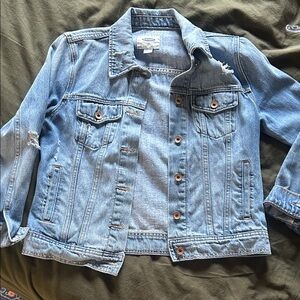 Women’s old navy Light Wash Distressed Denim Jacket